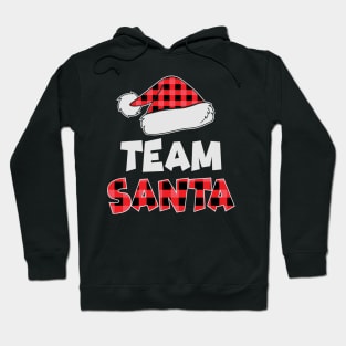 Red Buffalo Plaid Team Santa Family Matching Christmas gift Hoodie